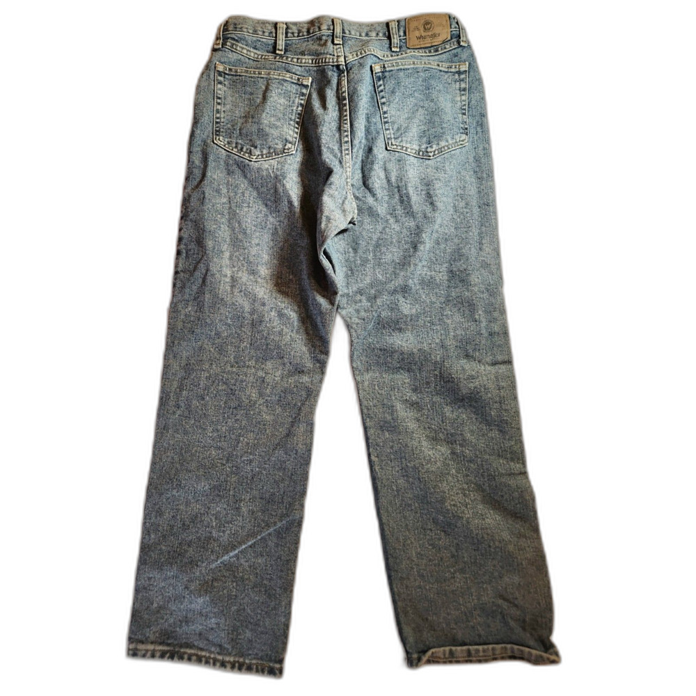 Wrangler Men’s 36x30 Straight Leg100% Cotton Light Wash Classic Y2K Dad Jeans - Picture 4 of 9